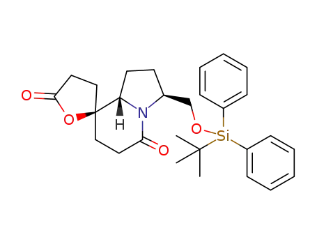 (2S,3′S,8a′S)-3′-((tert-butyldiphenylsilyloxy)methyl)tetrahydro-1′H,3H-spiro[furan-2,8′-indolizine]-5,5′(4H,8a′H)dione