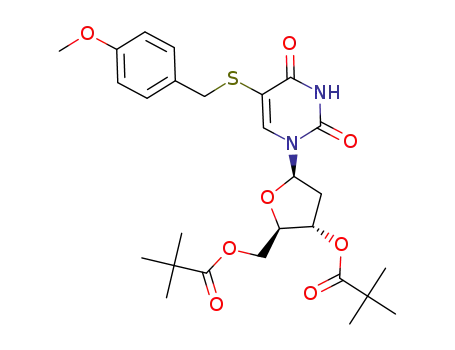 O<sup>3'</sup>,O<sup>5'</sup>-dipivaloyl-5-[4'-methoxybenzylsulfanyl]-2'-deoxyuridine