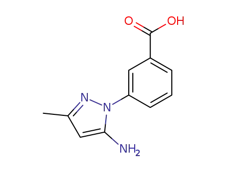 Molecular Structure of 872407-85-7 (3-(5-Amino-3-methyl-1H-pyrazol-1-yl)benzoic acid)