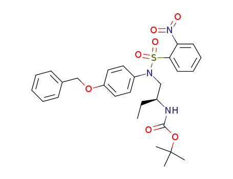 (1-{[(4-benzyloxy-phenyl)-(2-nitro-benzenesulfonyl)-amino]-methyl}-propyl)-carbamic acid <i>tert</i>-butyl ester