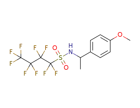 Molecular Structure of 1456900-41-6 (1,1,2,2,3,3,4,4,4-nonafluoro-N-(1-(4-methoxyphenyl)ethyl)butane-1-sulfonamide)