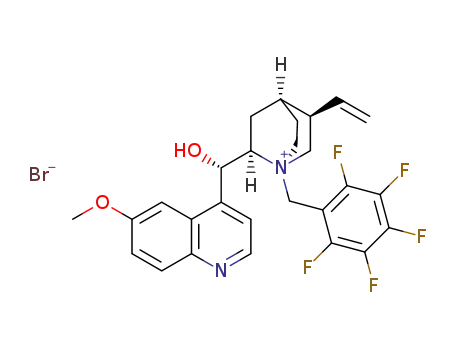 Molecular Structure of 231303-52-9 (N-(2,3,4,5,6-pentafluorobenzyl)quinidinium bromide)