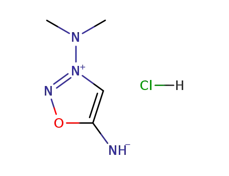 Molecular Structure of 16142-33-9 (5-amino-3-(dimethylamino)-1,2,3-oxadiazol-3-ium chloride)