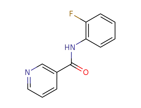 Molecular Structure of 84951-68-8 (N-(2-fluorophenyl)pyridine-3-carboxamide)