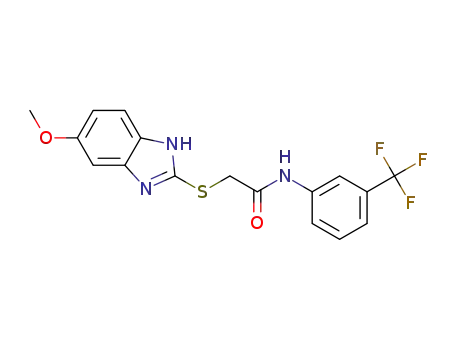 2-[(5-methoxy-1H-benzimidazol-2-yl)sulfanyl]-N-[3-(trifluoromethyl)phenyl]acetamide