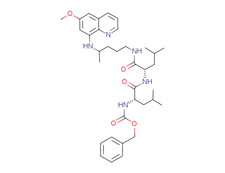 (S)-1-((S)-1-(4-(6-methoxyquinolin-8-ylamino)pentylamino)-4-methyl-1-oxopentan-2-ylamino)-4-methyl-1-oxopentan-2-yl-carbamic acid benzyl ester