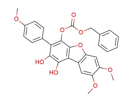 benzyl (1,2-dihydroxy-7,8-dimethoxy-3-(4-methoxyphenyl)dibenzo[b,d]furan-4-yl)carbonate