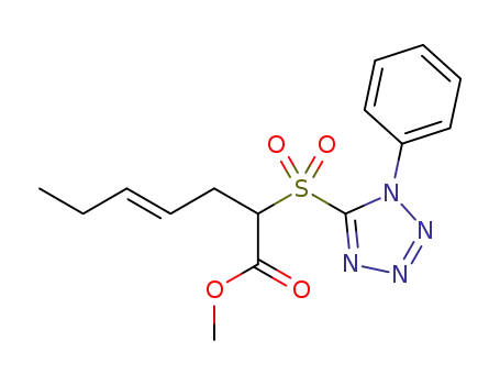 methyl (4E)-2-[(1-phenyl-1H-tetrazol-5-yl)sulfonyl]hept-4-enoate