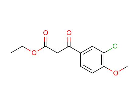 Molecular Structure of 1192136-17-6 (ethyl 3-(3-chloro-4-methoxyphenyl)-3-oxopropanoate)