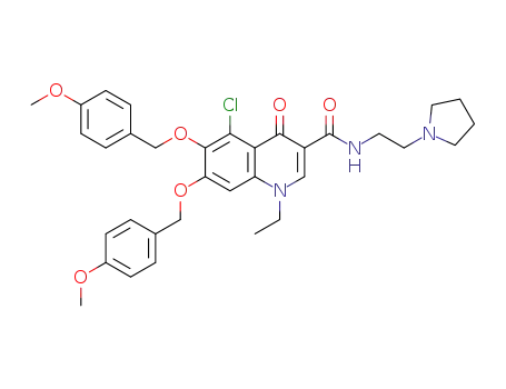 5-chloro-1-ethyl-6,7-bis((4-methoxybenzyl)oxy)-4-oxo-N-(2-(pyrrolidin-1-yl)ethyl)-1,4-dihydroquinolin-3-carboxamide