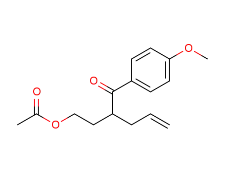 Molecular Structure of 1432044-17-1 (3-(4-methoxybenzoyl)hex-5-en-1-yl acetate)