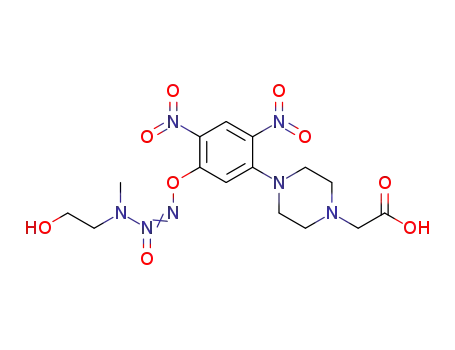 O<SUP>2</SUP>-(2,4-dinitro-5-(4-(carboxymethyl)piperazin-1-yl)) 1-(N-methylethanolamino)diazen-1-ium-1,2-diolate