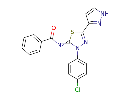 N-[3-(4-chlorophenyl)-5-(1H-pyrazol-3-yl)-3H-[1,3,4]thiadiazol-2-ylidene]-benzamide