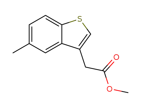 Molecular Structure of 118743-12-7 (Benzo[b]thiophene-3-acetic acid, 5-methyl-, methyl ester)