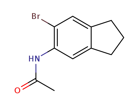 Molecular Structure of 157701-33-2 (N-(5-BROMO-2,3-DIHYDRO-1H-INDEN-6-YL)ACETAMIDE)