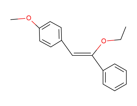 Molecular Structure of 62456-59-1 (Benzene, 1-(2-ethoxy-2-phenylethenyl)-4-methoxy-, (Z)-)
