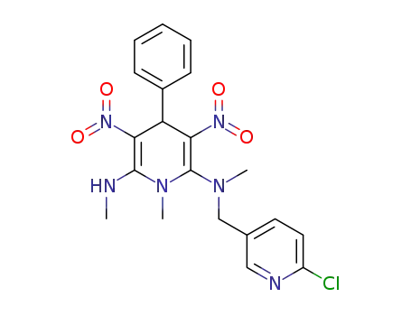Molecular Structure of 1620024-67-0 (N<sub>2</sub>-((6-chloropyridin-3-yl)methyl)-N<sub>2</sub>,N<sub>6</sub>,1-trimethyl-3,5-dinitro-4-phenyl-1,4-dihydropyridine-2,6-diamine)