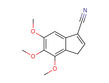 Molecular Structure of 890309-52-1 (4,5,6-TRIMETHOXY-3H-INDENE-1-CARBONITRILE)