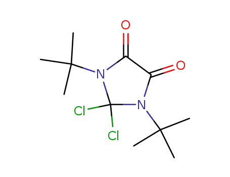 Molecular Structure of 26262-88-4 (1,3-di-tert-butyl-2,2-dichloroimidazolidine-4,5-dione)