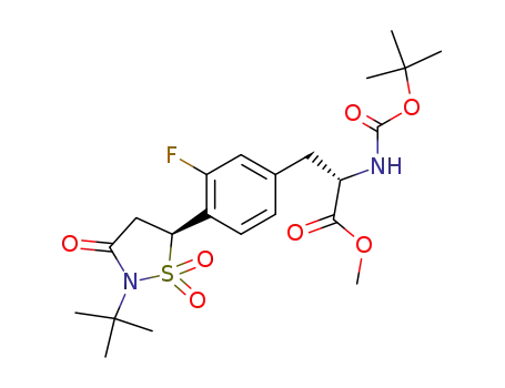 methyl (2S)-2-[(tert-butoxycarbonyl)amino]-3-{4-[(5S)-2-tert-butyl-1,1-dioxido-3-oxoisothiazolidin-5-yl]-3-fluorophenyl}propanoate