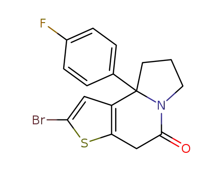 2-bromo-9a-(4-fluorophenyl)-7,8,9,9a-tetrahydrothieno[2,3-g]indolizin-5(4H)-one