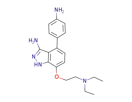 4-(4-aminophenyl)-7-[2-(diethylamino)ethoxy]-1H-indazol-3-amine
