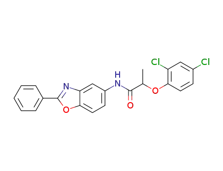 2-(2,4-dichlorophenoxy)-N-(2-phenylbenzo[d]oxazol-5-yl)propanamide