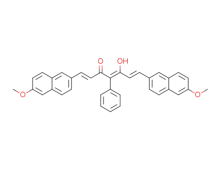 Molecular Structure of 1430884-06-2 ((1E,4Z,6E)-5-hydroxy-1,7-bis(6-methoxynaphthalen-2-yl)-4-phenylhepta-1,4,6-trien-3-one)