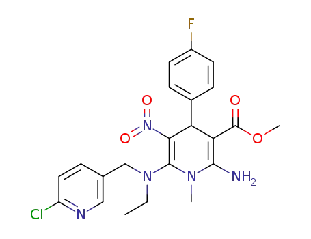 methyl 2-amino-6-[(6-chloro-3-pyridyl)methylethylamino]-4-(4-fluorophenyl)-1,4-dihydro-1-methyl-5-nitro-3-pyridinecarboxylate