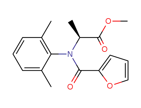 Molecular Structure of 79048-45-6 (L-Alanine, N-(2,6-dimethylphenyl)-N-(2-furanylcarbonyl)-, methyl ester)