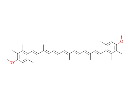 4,4’-((1E,3E,5E,7E,9E,11E,13E)-3,7,12-trimethyltetradeca-1,3,5,7,9,11,13-heptaene-1,14-diyl)bis(1-methoxy-2,3,5-trimethylbenzene)