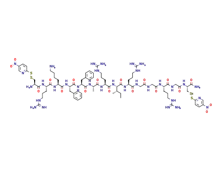 Molecular Structure of 1421916-80-4 (H-C(5-NPys)RKFFARIRGGRGU(5-Npys)-NH<SUB>2</SUB>)