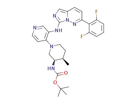 tert-butyl ((3R,4R)-1-(3-((2-(2,6-difluorophenyl)imidazo[1,5-b]pyridazin-7-yl)amino)pyridin-4-yl)-4-methylpiperidin-3-yl)carbamate