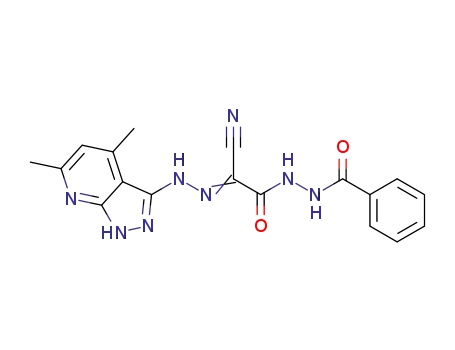 N'-benzoyl-2-cyano-2-[(4,6-dimethyl-1H-pyrazolo[3,4-b]pyridin-3-yl)hydrazono]acetohydrazide