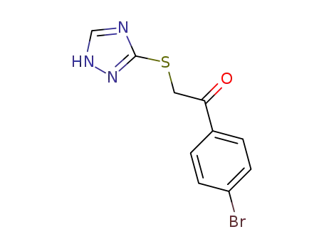 Molecular Structure of 37664-32-7 (2-(1H-1,2,4-triazol-3-ylthio)-1-(4-bromophenyl) ethanone)