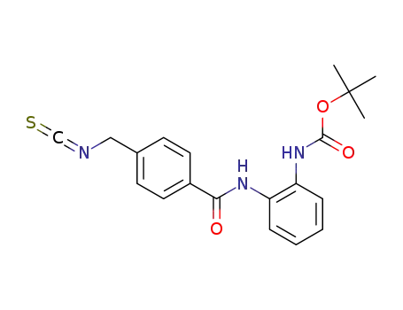 Molecular Structure of 1448350-40-0 (tert-butyl N-{2-[4-(isothiocyanatomethyl)benzamido]phenyl}carbamate)