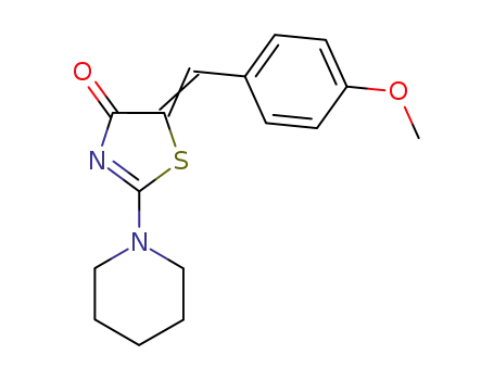 4(5H)-Thiazolone, 5-[(4-methoxyphenyl)methylene]-2-(1-piperidinyl)-
