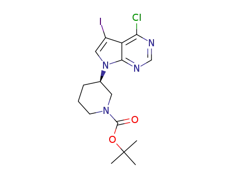 tert-butyl (R)-3-(4-chloro-5-iodo-7H-pyrrolo[2,3-d]pyrimidin-7-yl)piperidine-1-carboxylate