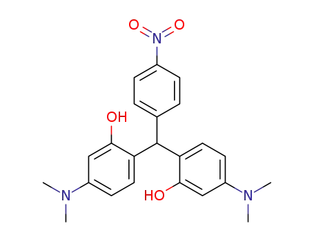 Molecular Structure of 54764-79-3 (6,6’-((4-nitrophenyl)methylene)bis(3-(dimethylamino)phenol))