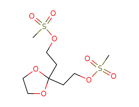 Molecular Structure of 55815-49-1 (1,3-Dioxolane-2,2-diethanol, dimethanesulfonate)