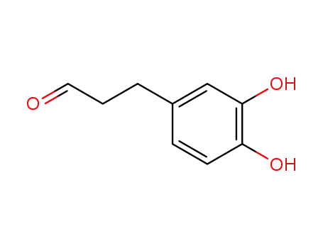 Molecular Structure of 545442-98-6 (3-(3,4-Dihydroxy-phenyl)-propionaldehyde)