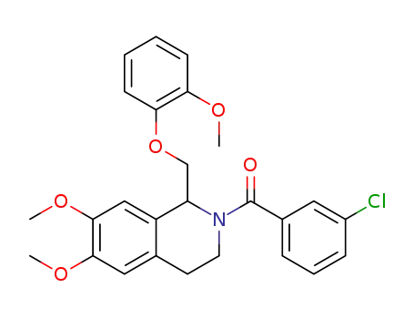 (3-chlorophenyl)(6,7-dimethoxy-1-((2-methoxyphenoxy)-methyl)-3,4-dihydroisoquinolin-2(1H)-yl)methanone