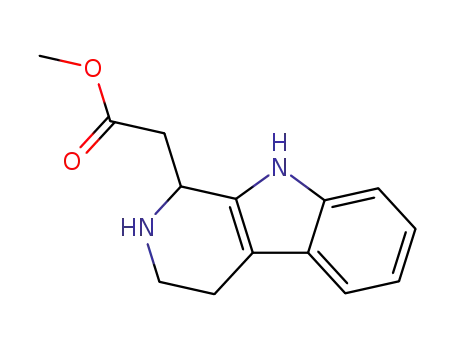 Molecular Structure of 61756-61-4 (1H-Pyrido[3,4-b]indole-1-acetic acid, 2,3,4,9-tetrahydro-, methyl ester)