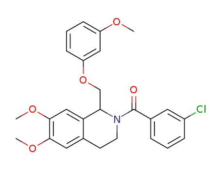 (3-chlorophenyl)(6,7-dimethoxy-1-((3-methoxyphenoxy)-methyl)-3,4-dihydroisoquinolin-2(1H)-yl)methanone