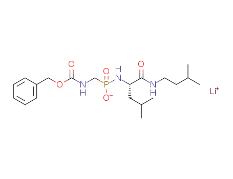 Molecular Structure of 1583283-24-2 ((S)-2-((N-(benzyloxycarbonyl)aminomethylphosphonyl)amino)-N-isopentyl-4-methylpentanamide lithium)