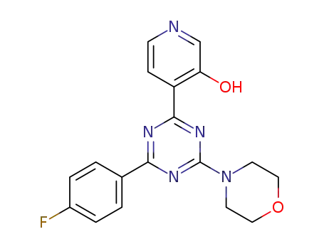 4-(4-(4-fluorophenyl)-6-morpholino-1,3,5-triazin-2-yl)pyridin-3-ol