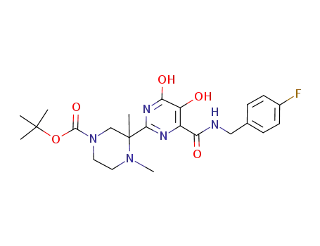 tert-butyl 3-(4-{[(4-fluorobenzyl)amino]carbonyl}-5,6-dihydroxypyrimidin-2-yl)-3,4-dimethylpiperazine-1-carboxylate