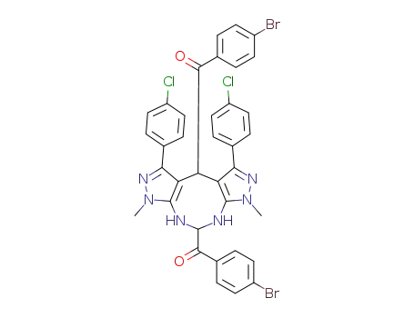 (1,9-bis(4-chlorophenyl)-3,7-dimethyl-3,4,5,6,7,10-hexahydrodipyrazolo[3,4-d:4',3'-g][1,3]diazocine-5,10-diyl)bis((4-bromophenyl)methanone)