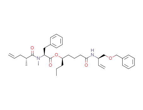 (S)-(R)-8-(((R)-1-(benzyloxy)But-3-en-2-yl)amino)-8-oxooctan-4-yl-2-((R)-N,2-dimethylpent-4-enamido)-3-phenylpropanoate