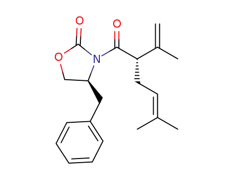 (S)-4-benzyl-3-((S)-5-methyl-2-(prop-1-en-2-yl)hex-4-enoyl)-oxazolidin-2-one